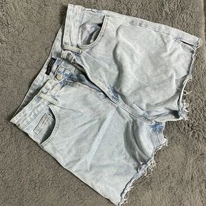 Distressed “Mom” Shorts